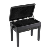 Alpha Adjustable Piano Bench Wooden Keyboard Seat Padded Music Chair Black