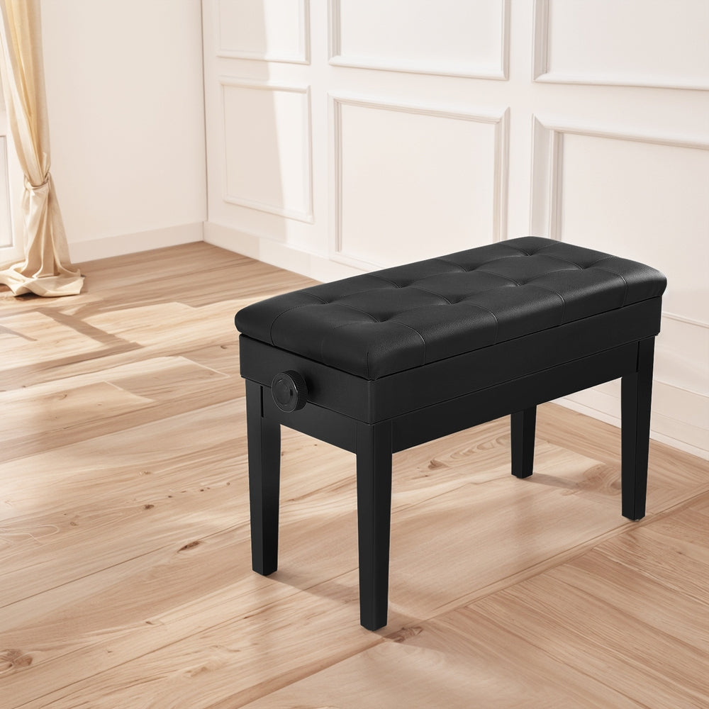 Table & Bar Stools: Alpha Piano Bench Stool Adjustable Height Keyboard Seat