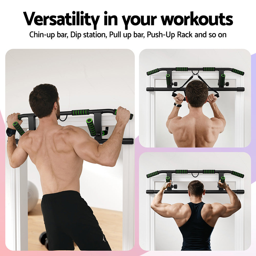 Multi-Grip Pull Up Bar Doorway Chin Up Horizontal Bar Home Gym Workout 101cm Length