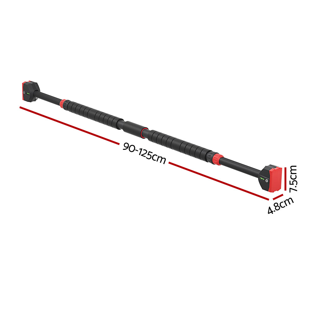Gymnastics: Everfit Pull Up Bar 90CM-125CM Doorway Chin Up Horizontal Bar Gym