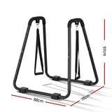 Gymnastics: Everfit Dip Station Parallel Bars Heavy Duty Home Gym Stand Calisthenics Black