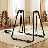 Gymnastics: Everfit Dip Station Parallel Bars Heavy Duty Home Gym Stand Calisthenics Black
