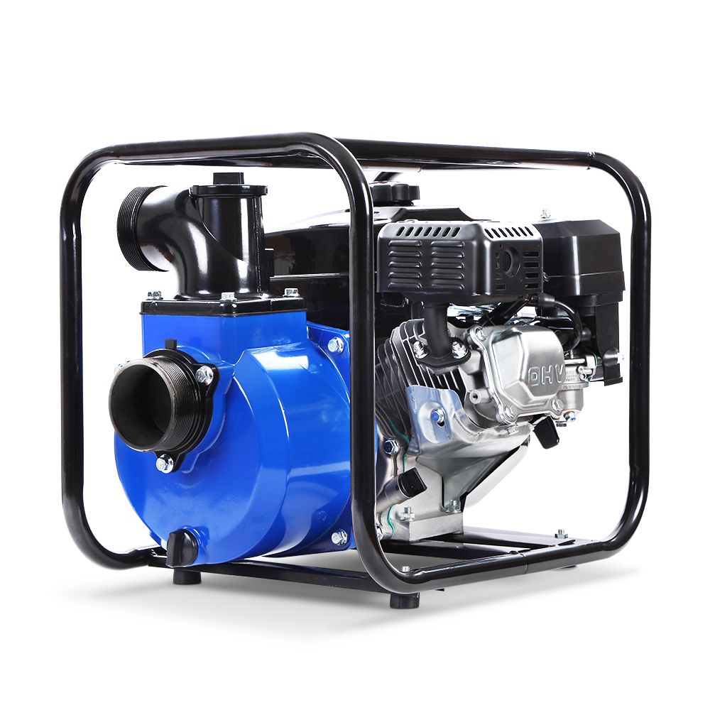 Irrigation Pumps: Giantz 3" Petrol Water Pump 7HP Max 4-Stroke 210cc High Flow 60,000L/H Max Transfer Engine, Fire Fighting Irrigation Rain Tank Pond Garden Farm, Includes Hose Fittings Inlet Filter & Rubber Feet, Blue