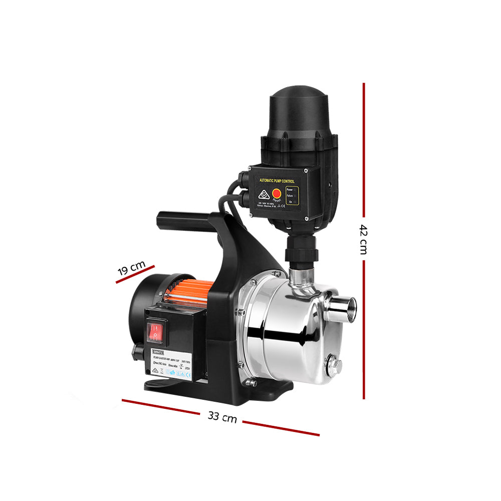 Irrigation Pumps: Giantz Garden Water Pump High Pressure 800W Max. Tank Rain Farm Irrigation House Black