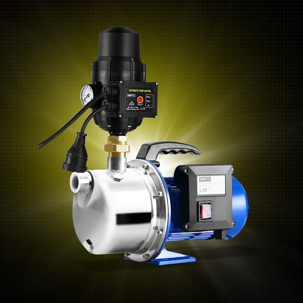 Irrigation Pumps: Giantz Garden Water Jet Pump High Pressure 1100W Tank Rain Farm Irrigation Black