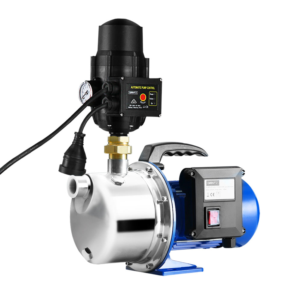 Irrigation Pumps: Giantz Garden Water Jet Pump High Pressure 1100W Tank Rain Farm Irrigation Black