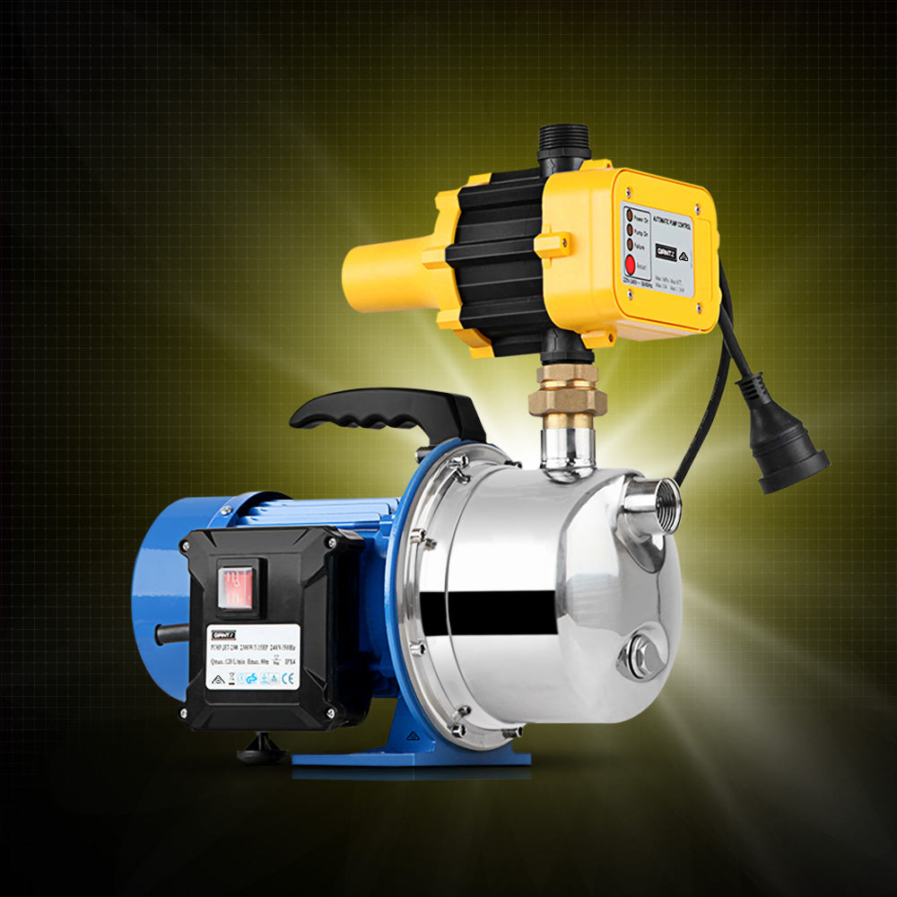 Irrigation Pumps: Giantz Garden Water Pump Jet High Pressure Controller Stage Irrigation Max. 4600L/H