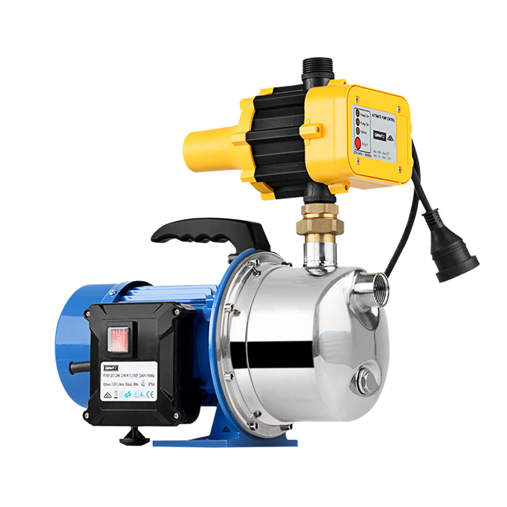 Irrigation Pumps: Giantz Garden Water Pump Jet High Pressure Controller Stage Irrigation Max. 4600L/H