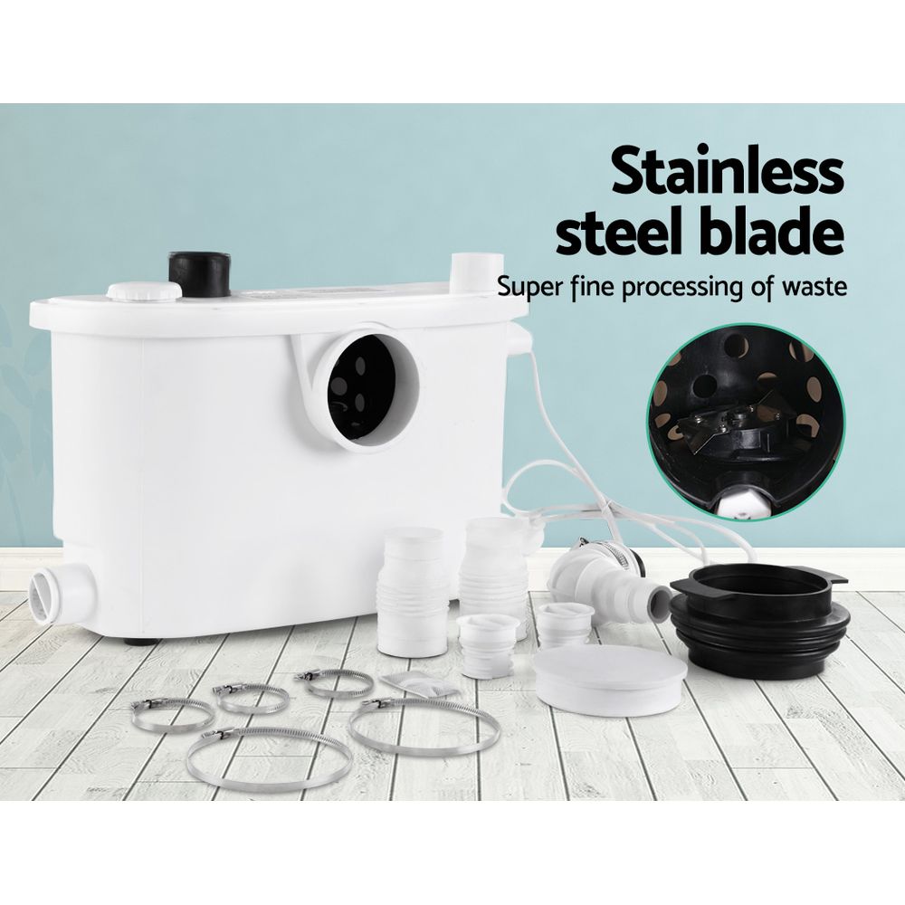 Sewage Pumps: Giantz Macerator Sewerage Pump Waste Water Marine Toilet Disposal Unit Clean