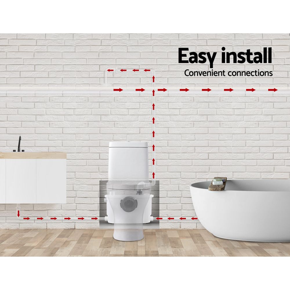 Sewage Pumps: Giantz Macerator Sewerage Pump Waste Water Marine Toilet Disposal Unit Clean