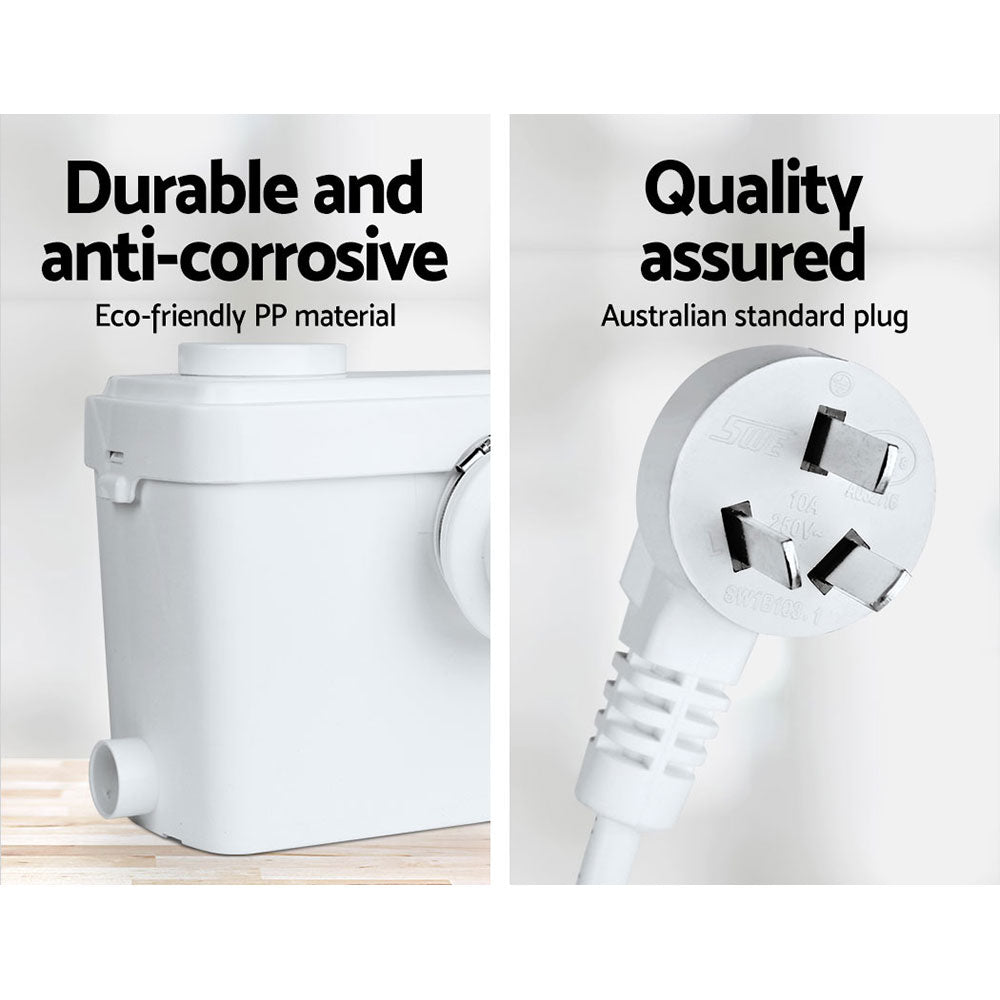 Sewage Pumps: Giantz Macerator Sewerage Pump Waste Water Marine Toilet Disposal Unit Laundry