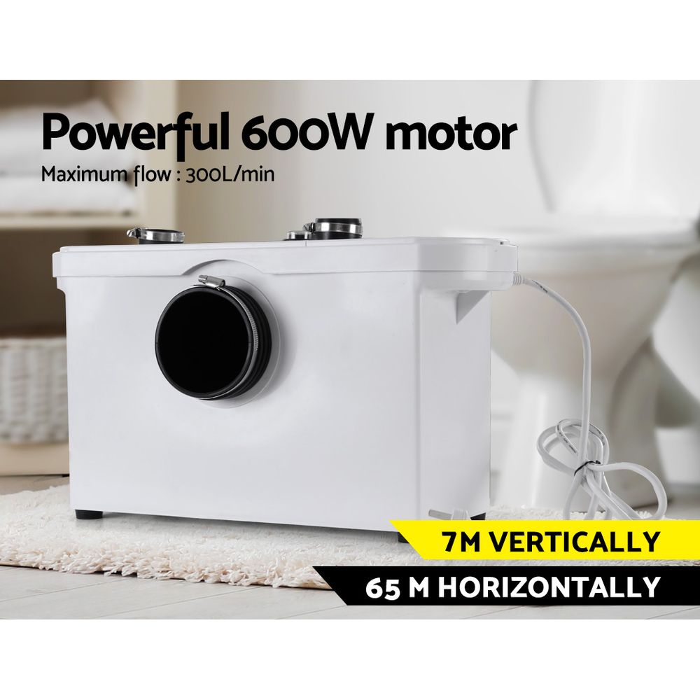 Sewage Pumps: Giantz Macerator Sewerage Pump Waste Water Marine Toilet Disposal Laundry Unit