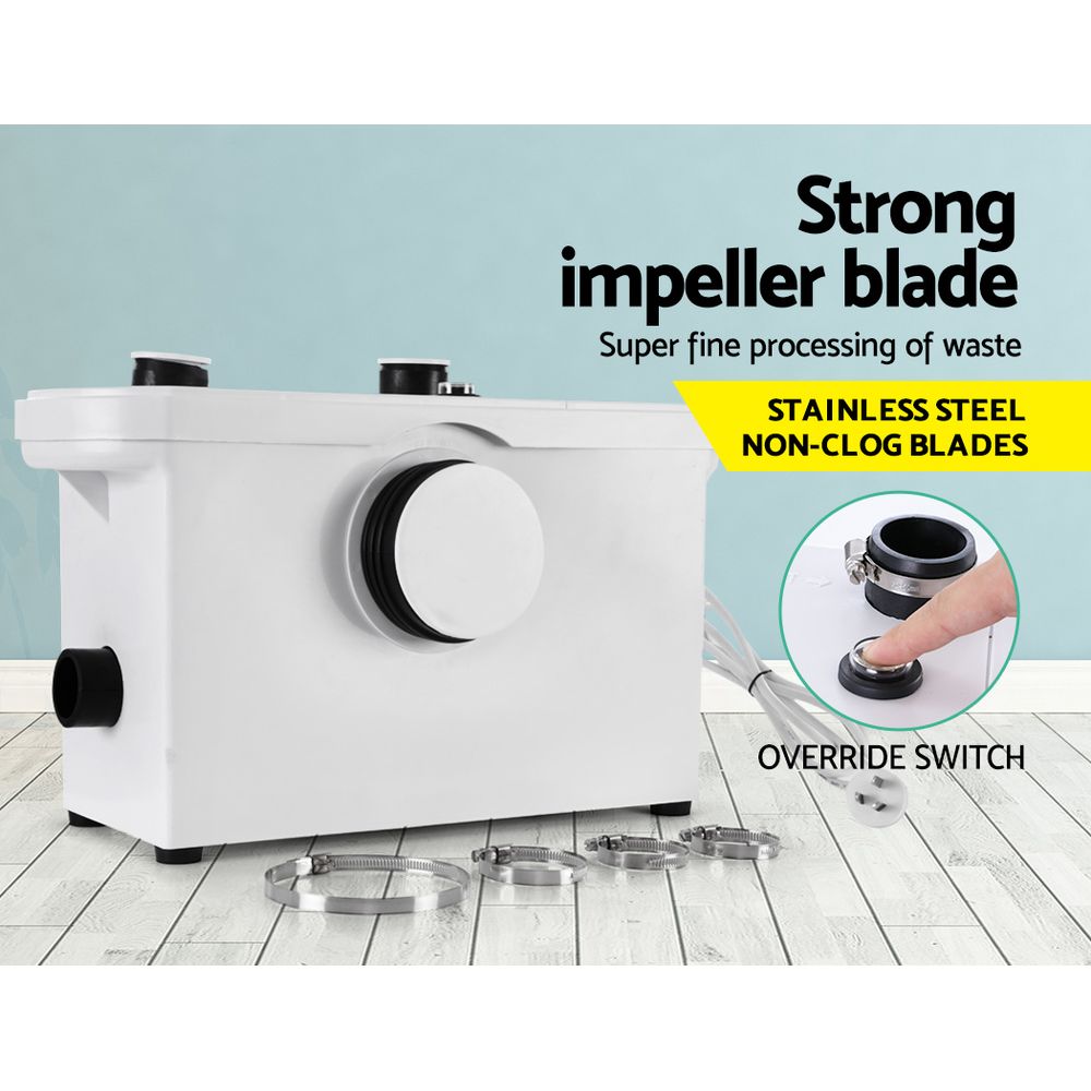 Sewage Pumps: Giantz Macerator Sewerage Pump Waste Water Marine Toilet Disposal Laundry Unit