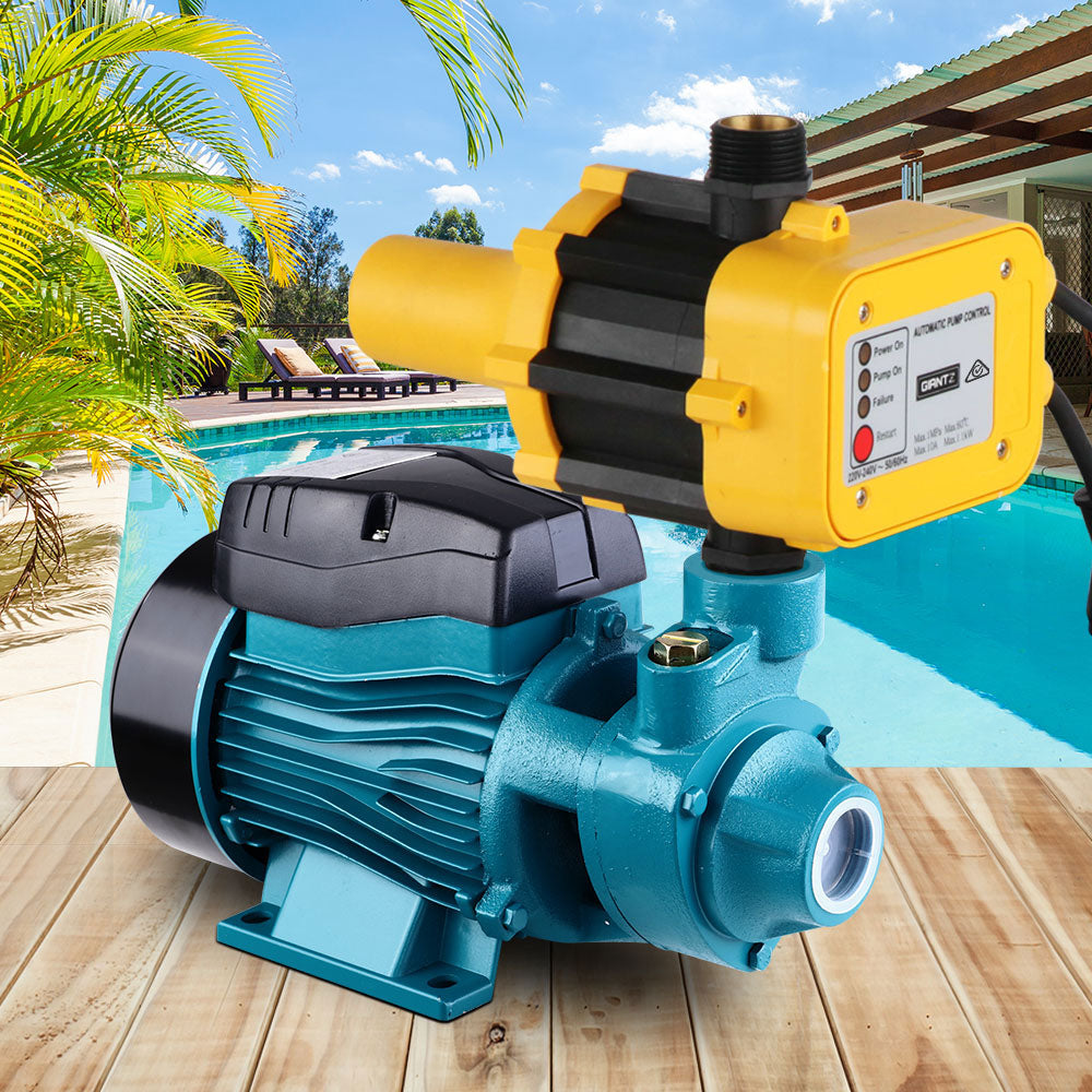Irrigation Pumps: Giantz Peripheral Water Pump Garden Boiler Car Wash Electric Irrigation QB60 Yellow