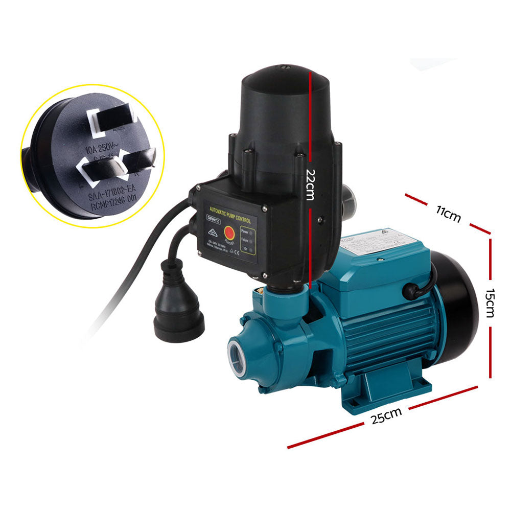 Irrigation Pumps: Giantz Auto Peripheral Pump Clean Water Garden Boiler Car Wash Irrigation QB60
