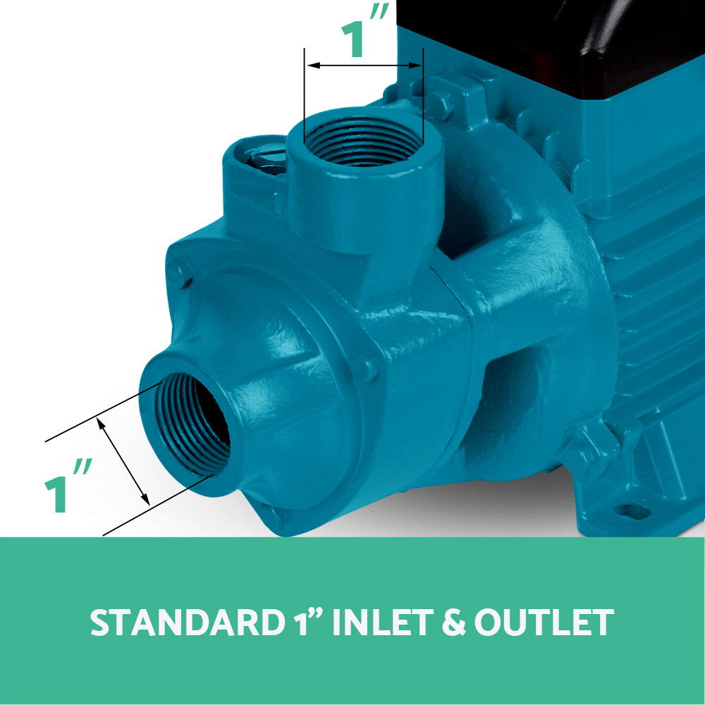 Irrigation Pumps: Giantz Peripheral Water Pump Garden Boiler Car Wash Auto Irrigation QB80 Yellow