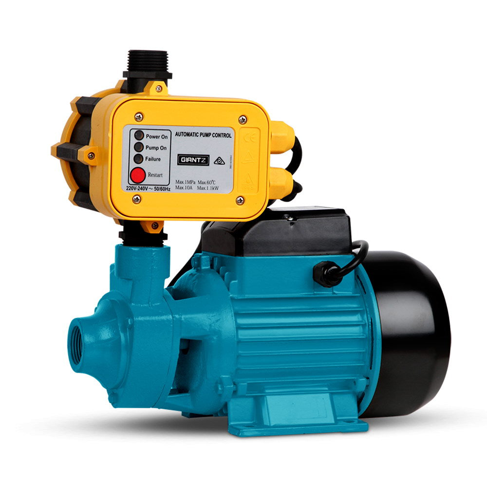 Irrigation Pumps: Giantz Peripheral Water Pump Garden Boiler Car Wash Auto Irrigation QB80 Yellow