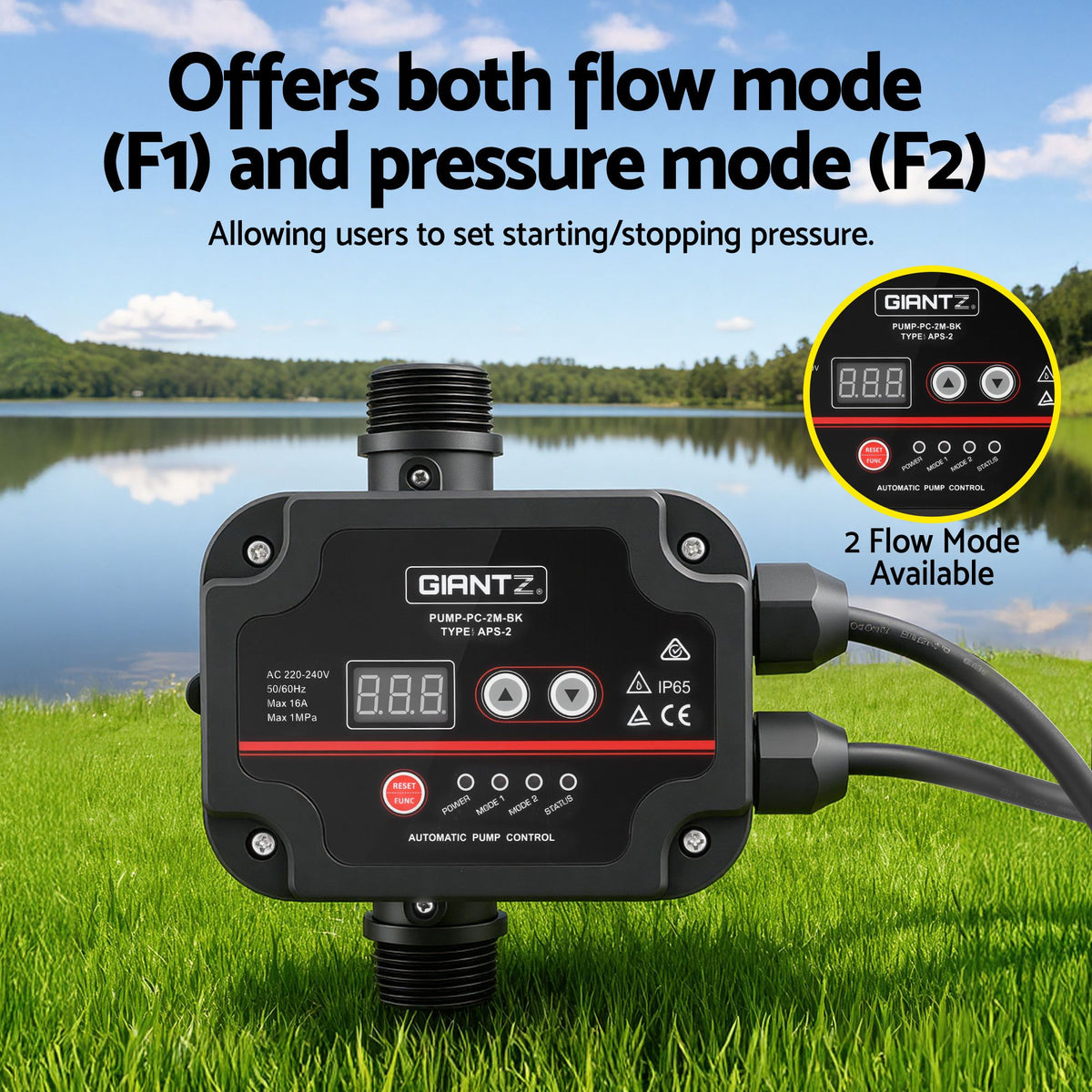 Giantz 4-Stage Water Pump Auto Controller Farm Irrigation Stainless Max. 2000W