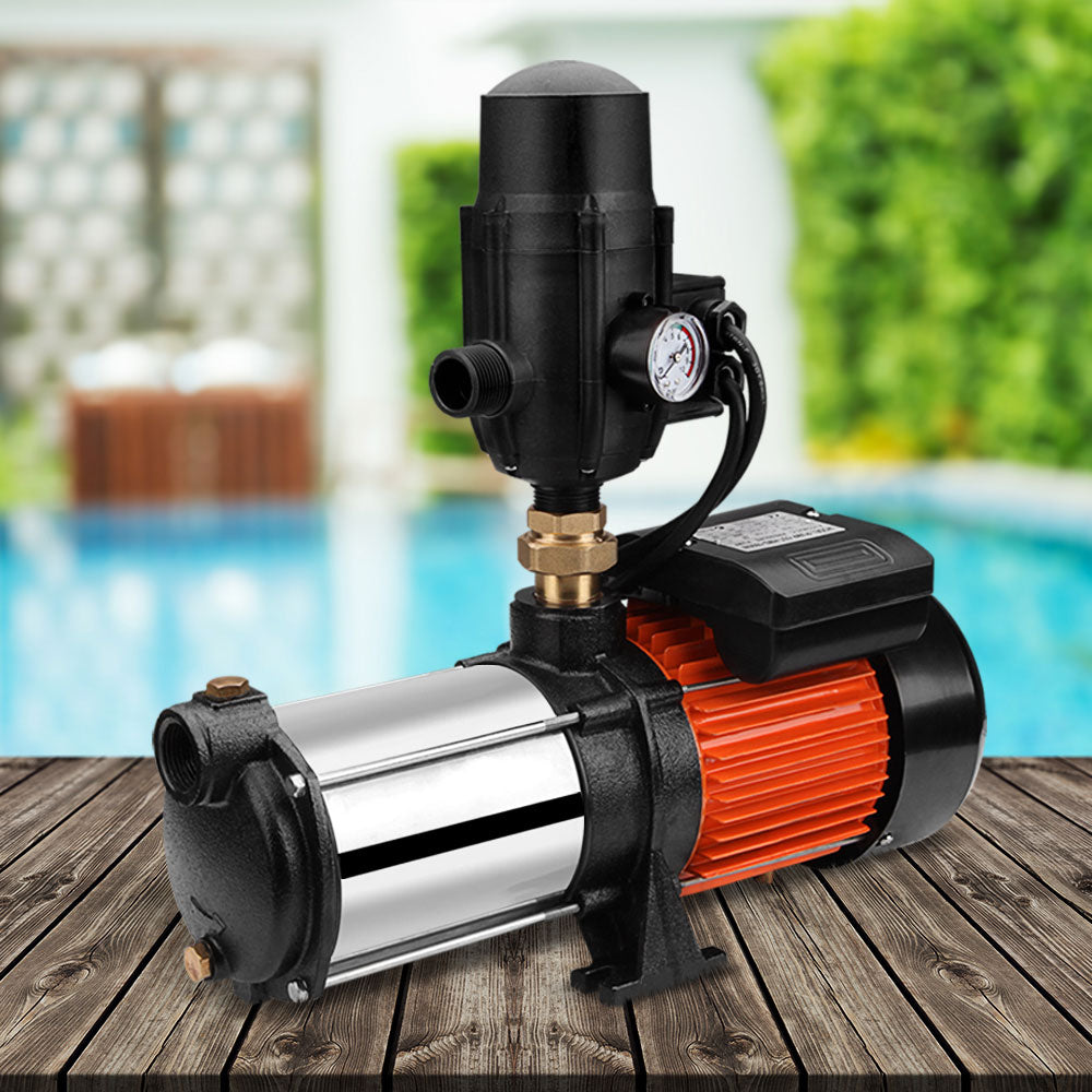 Irrigation Pumps: Giantz 1800W Max 5-Stage Garden Water Pump High Pressure Irrigation Booster Pump, Automatic Multi-Stage External Sprinkler Pump for Rainwater Tank Transfer, Home Farm Lawn, Black