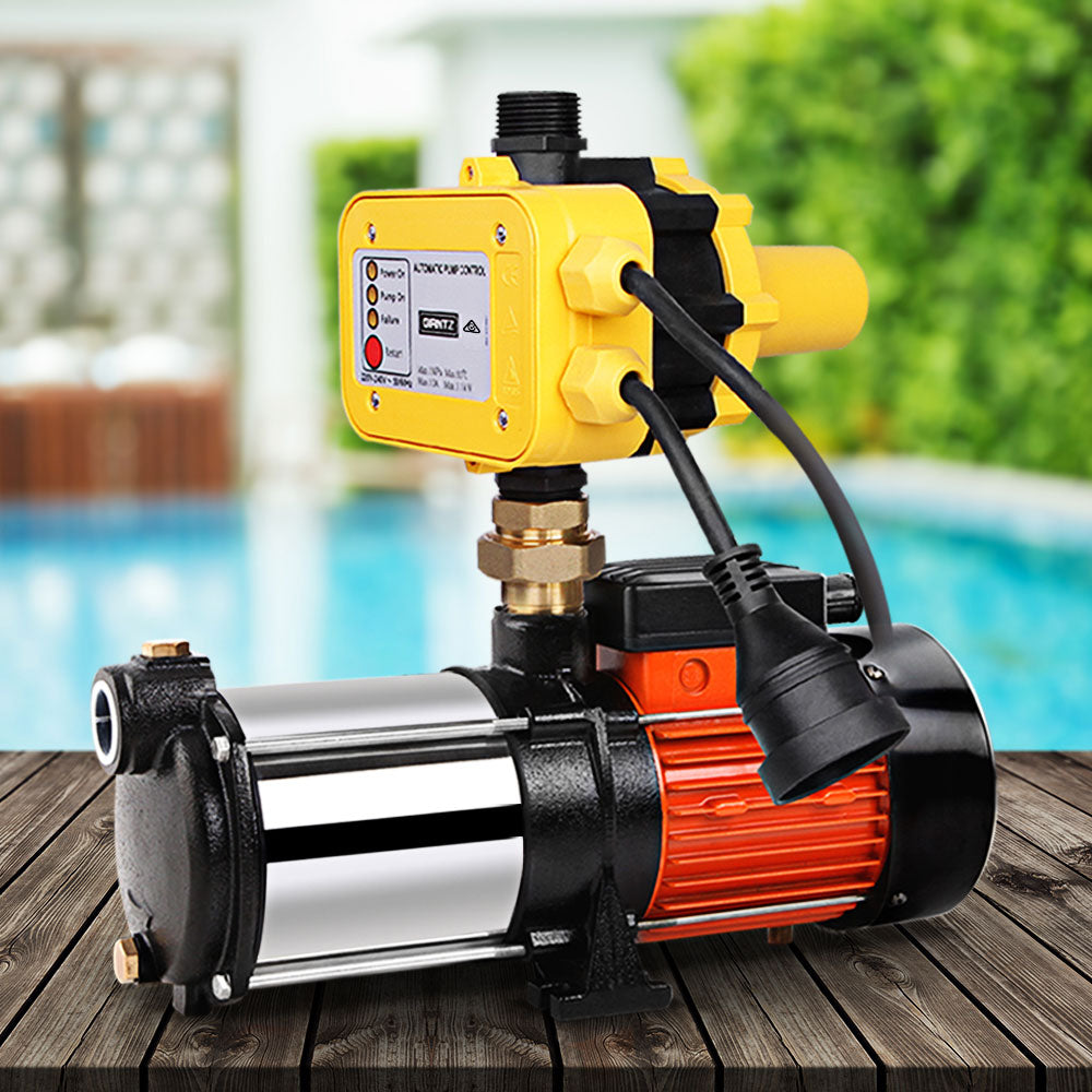 Irrigation Pumps: Giantz 1800W Max 5-Stage Garden Water Pump High Pressure Irrigation Booster Pump, Automatic Multi-Stage External Sprinkler Pump for Rainwater Tank Transfer, Home Farm Lawn, Yellow