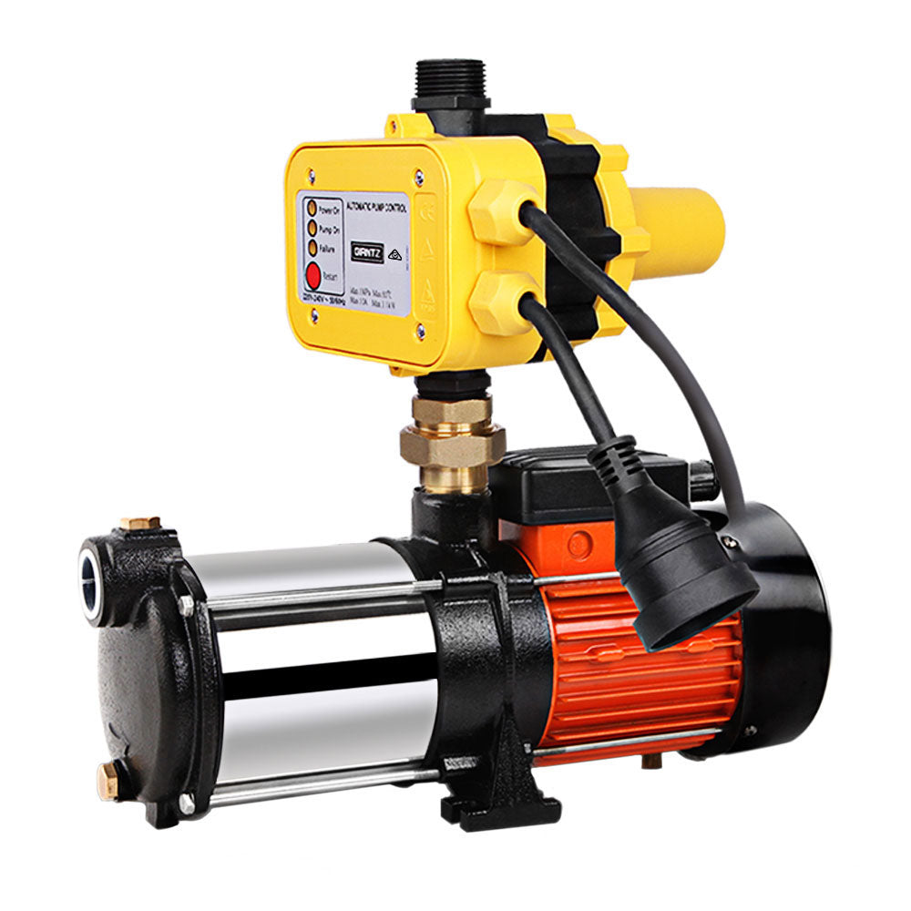 Irrigation Pumps: Giantz 1800W Max 5-Stage Garden Water Pump High Pressure Irrigation Booster Pump, Automatic Multi-Stage External Sprinkler Pump for Rainwater Tank Transfer, Home Farm Lawn, Yellow