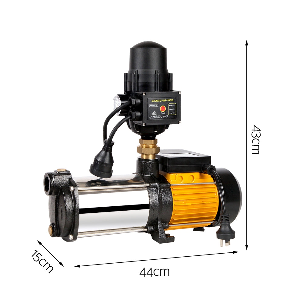 Irrigation Pumps: Giantz Garden Water Pump High Pressure 2500W Max 5-Stage Tank Irrigation Transfer Booster Pump Black