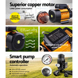 Giantz Garden Water Pump High Pressure 2000W 5-Stage Tank Irrigation Black