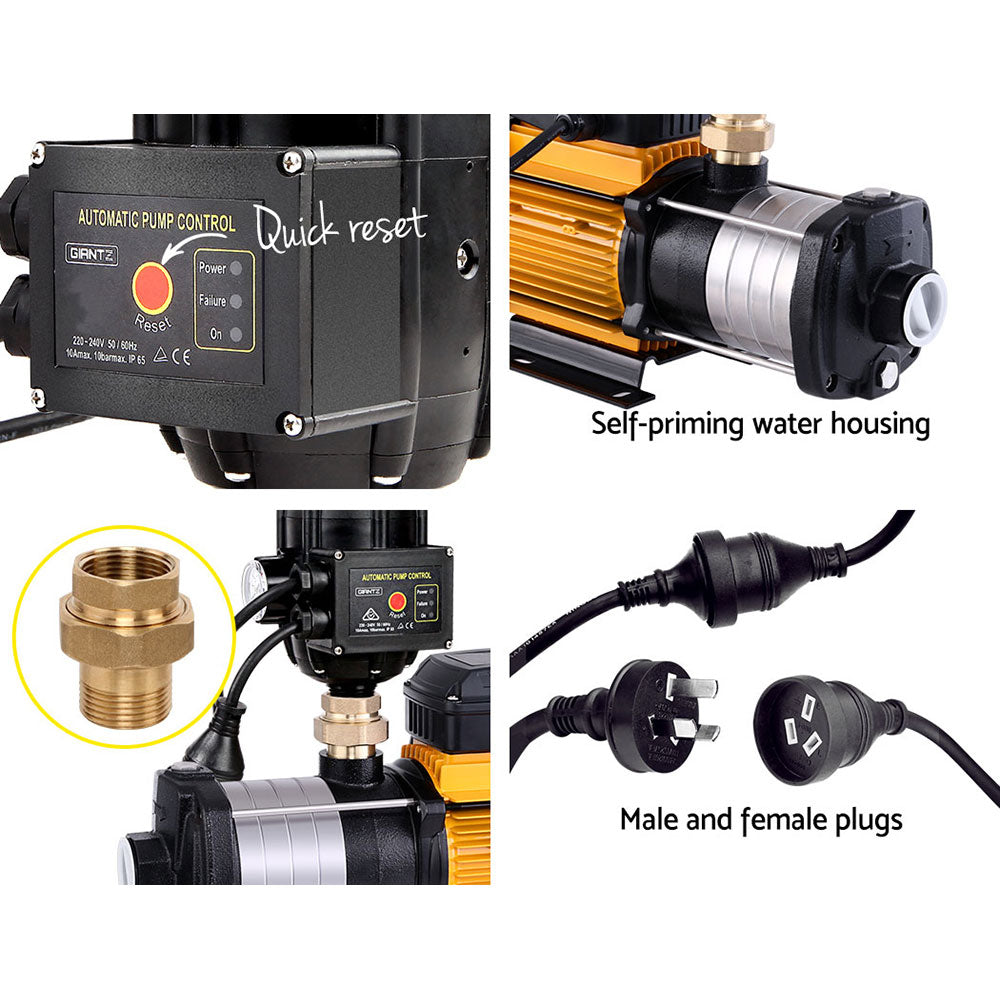 Irrigation Pumps: Giantz Garden Water Pump High Pressure 2000W Max 5-Stage Tank Irrigation Transfer Booster Pump Black