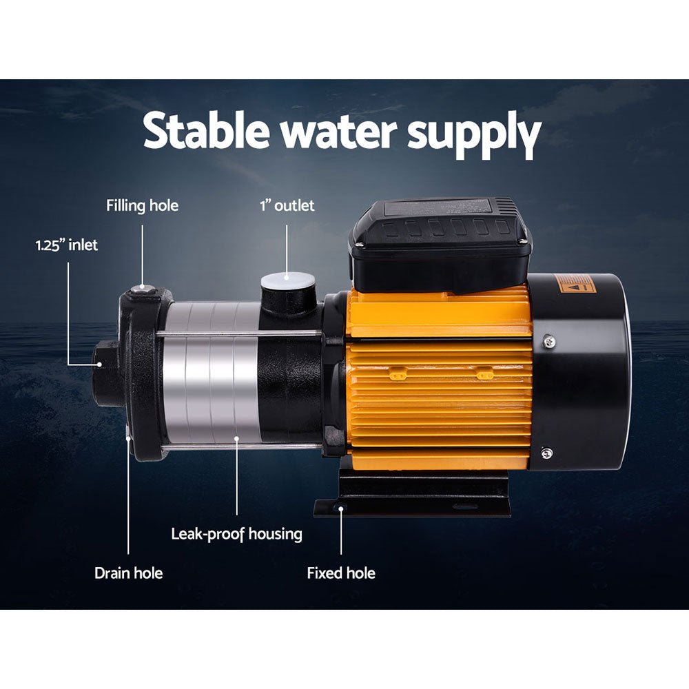 Irrigation Pumps: Giantz Garden Water Pump High Pressure 2000W Max 5 Stage Tank Irrigation Transfer Booster Yellow