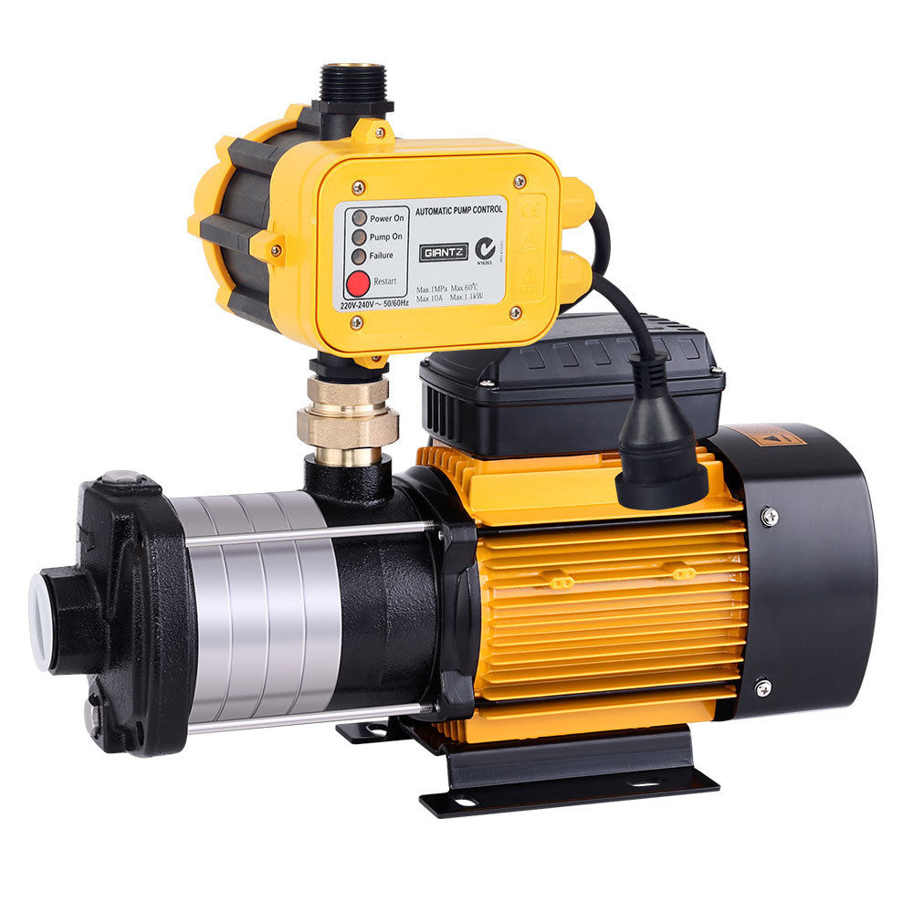 Irrigation Pumps: Giantz Garden Water Pump High Pressure 2000W Max 5 Stage Tank Irrigation Transfer Booster Yellow
