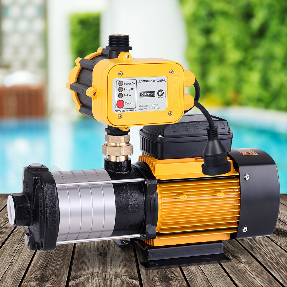 Irrigation Pumps: Giantz Garden Water Pump High Pressure 2500W Max 6-Stage Tank Irrigation Transfer Booster Yellow
