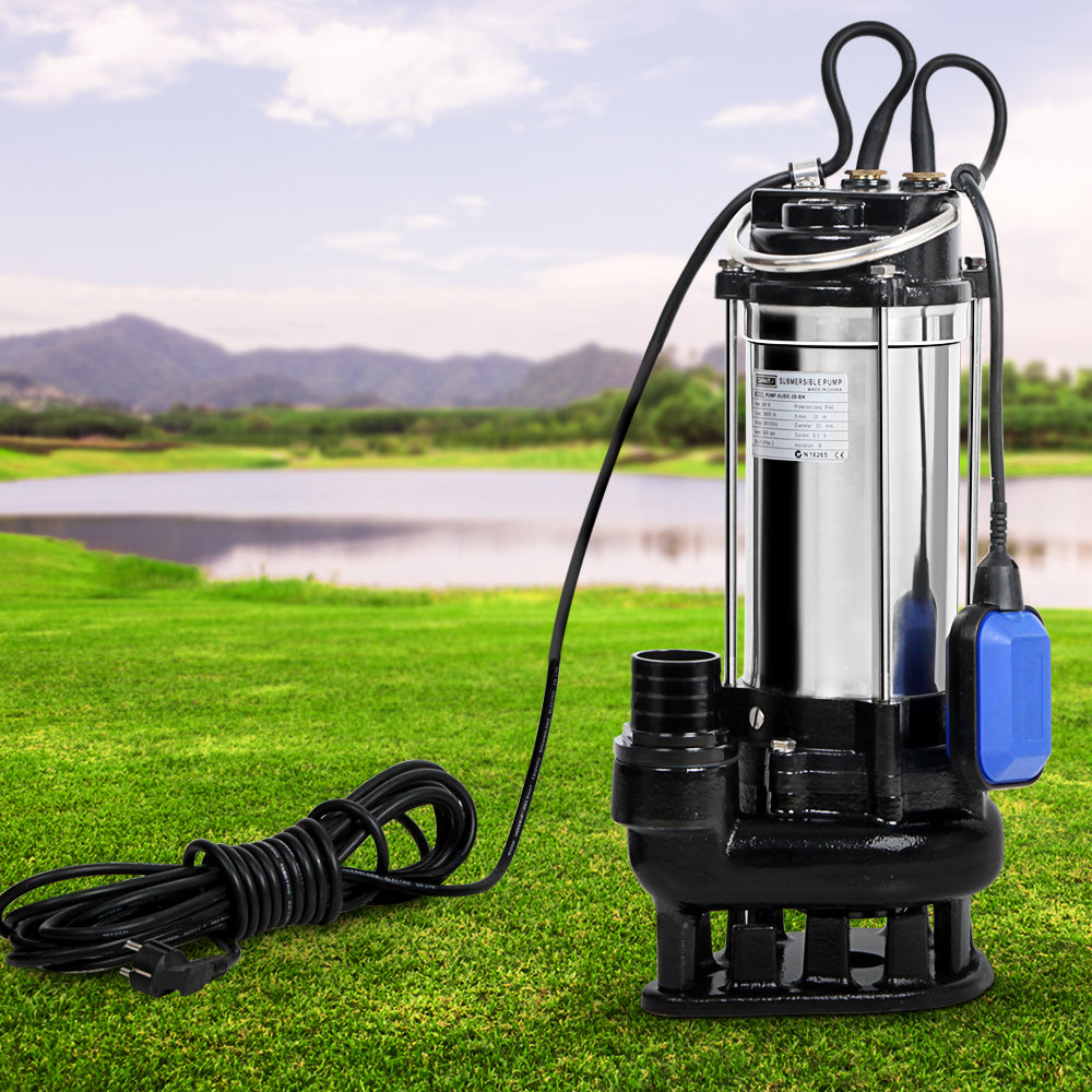 Sewage Pumps: Giantz 2000W Max. Submersible Dirty Water Pump Bore Tank Well Steel Automatic