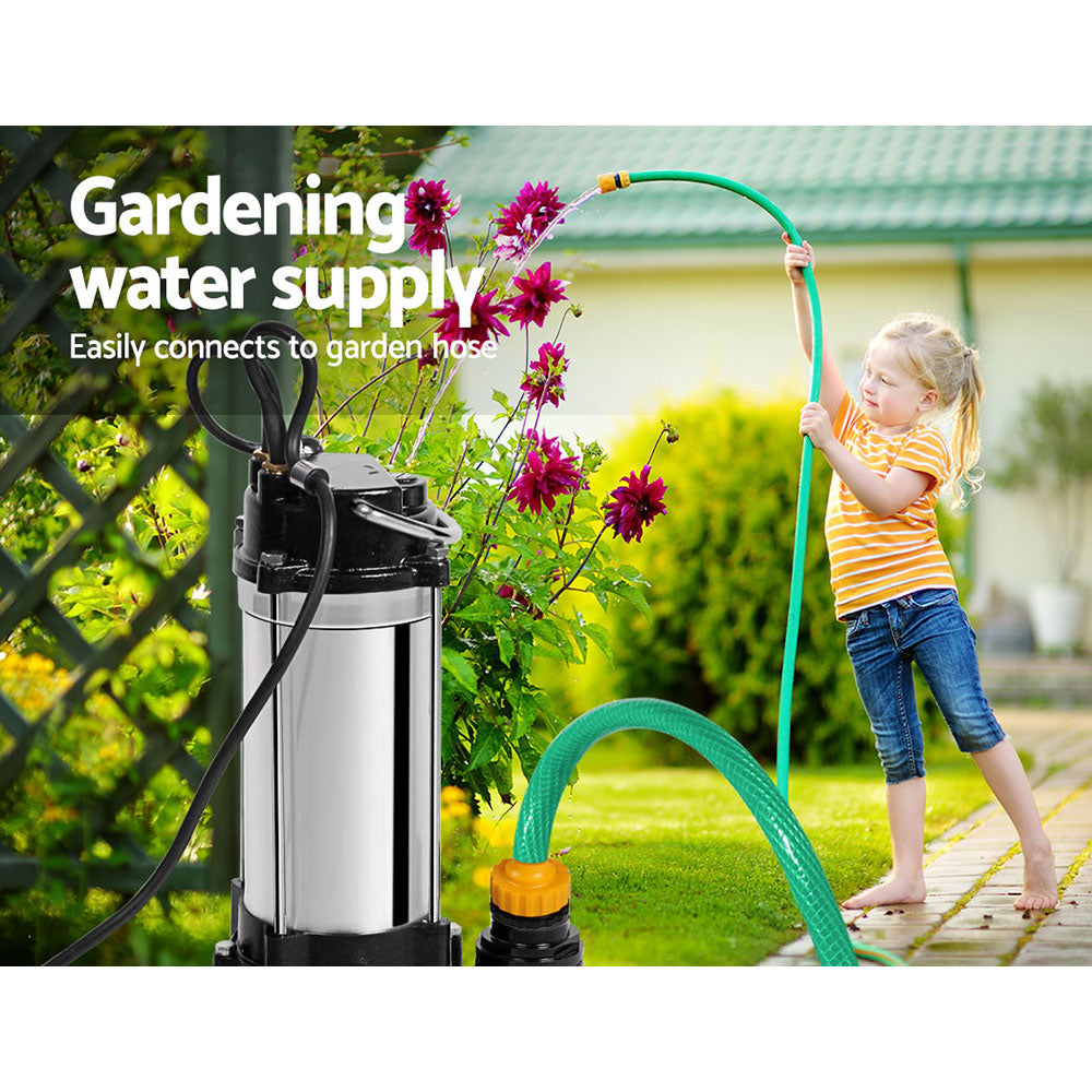 Sewage Pumps: Giantz 2000W Max. Submersible Dirty Water Pump Bore Tank Well Steel Automatic