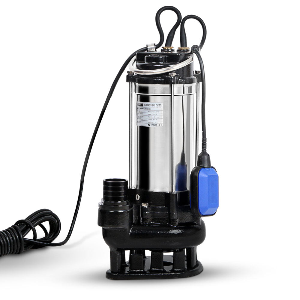 Sewage Pumps: Giantz 2000W Max. Submersible Dirty Water Pump Bore Tank Well Steel Automatic