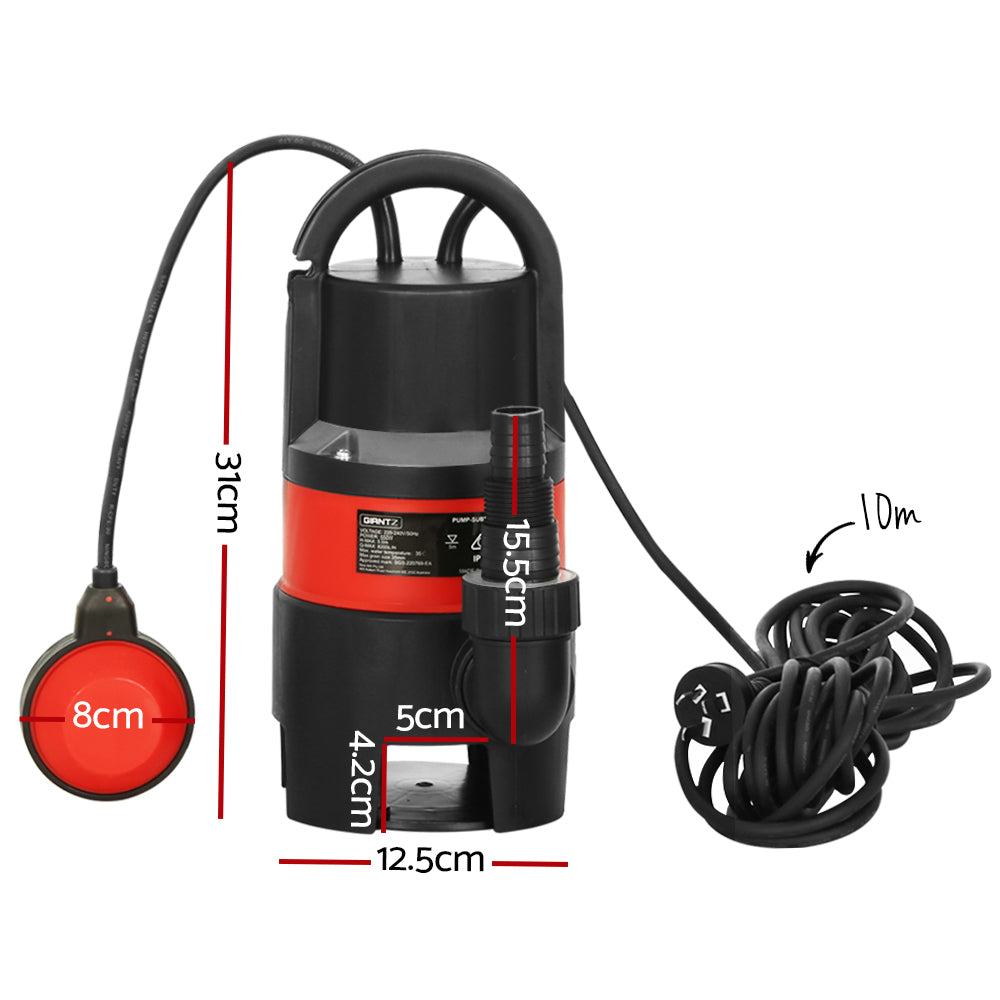 Sewage Pumps: Giantz Garden Submersible Pump 550W Dirty Water Bore Tank Well?Steel Sewerage
