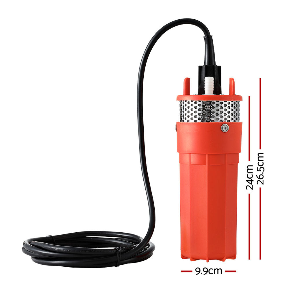 Irrigation Pumps: Giantz Submersible Solar Water Pump 24V 70M Head Deep Well Bore Self-priming