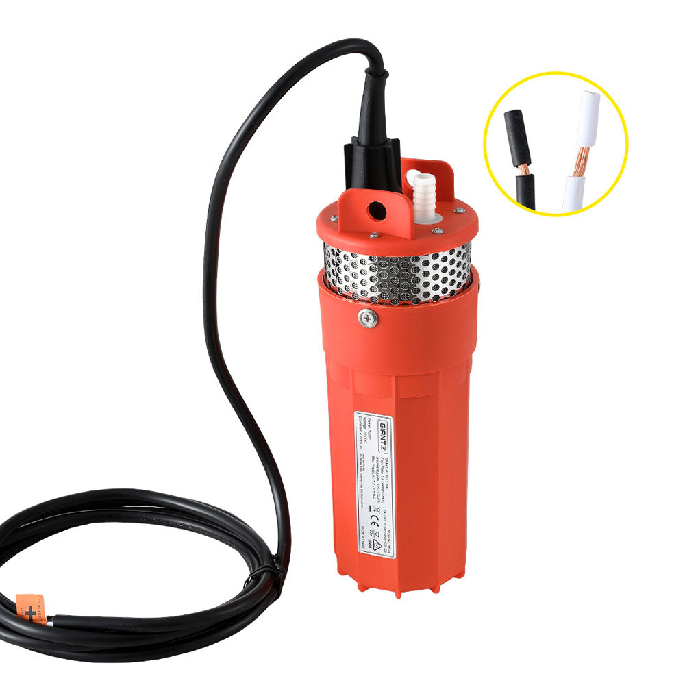 Irrigation Pumps: Giantz Submersible Solar Water Pump 24V 70M Head Deep Well Bore Self-priming