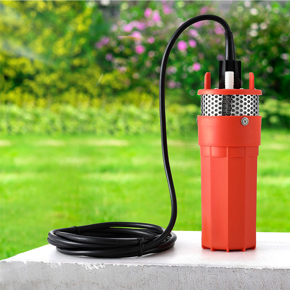 Irrigation Pumps: Giantz Submersible Solar Water Pump 24V 70M Head Deep Well Bore Self-priming