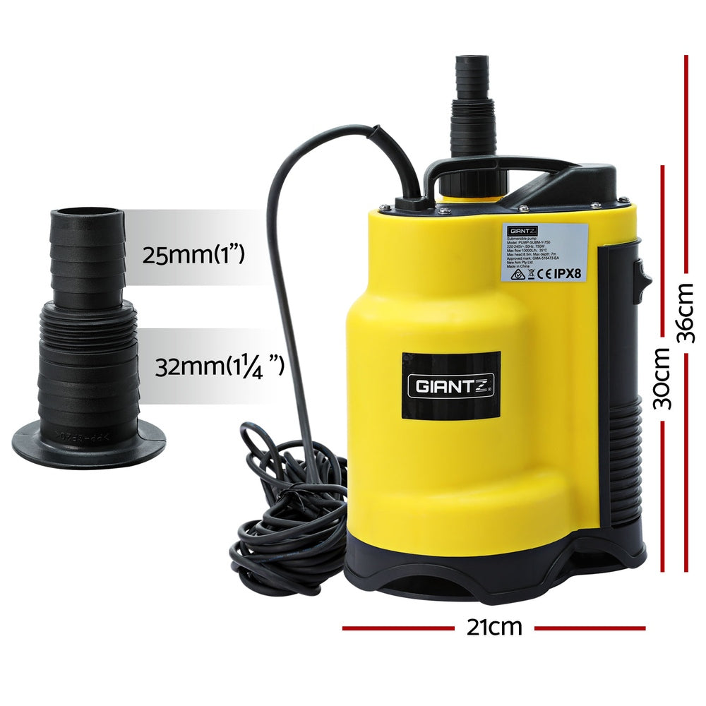 Sewage Pumps: Giantz Garden Water Submersible Pump 400W Dirty Bore Sewerage Tank Well Steel