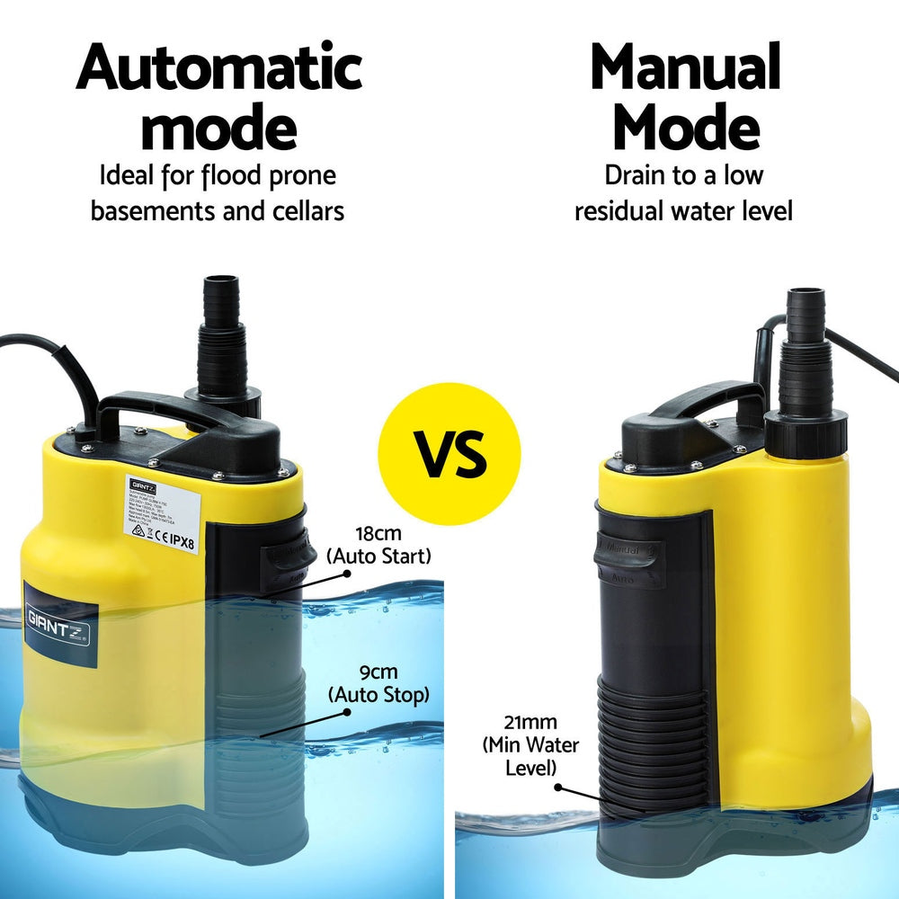 Sewage Pumps: Giantz Garden Water Submersible Pump 750W Dirty Bore Sewerage Tank Well Steel