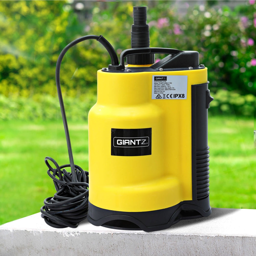 Sewage Pumps: Giantz Garden Water Submersible Pump 750W Dirty Bore Sewerage Tank Well Steel