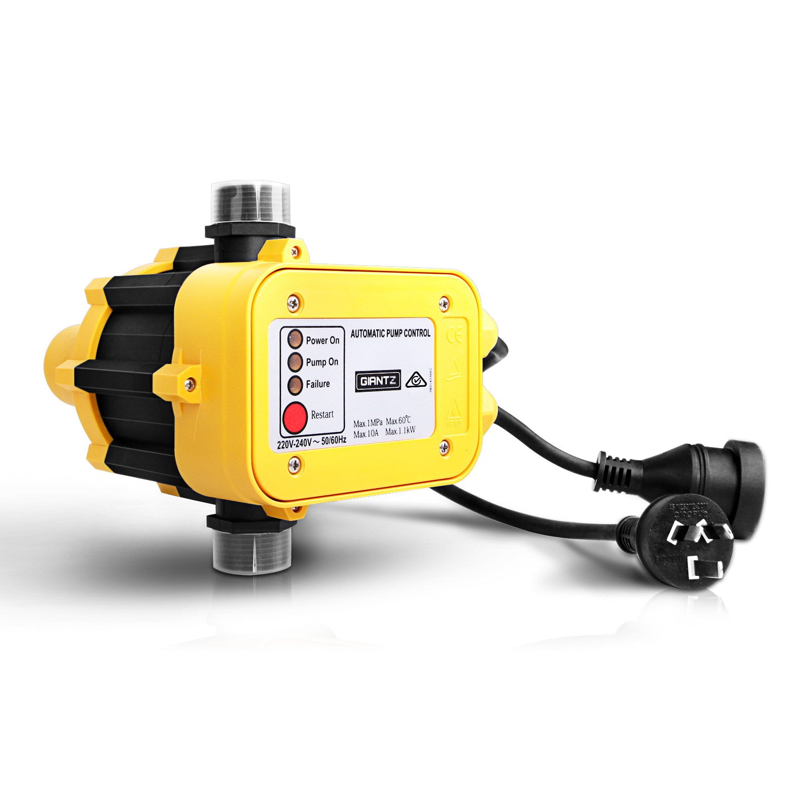 Irrigation Pumps: Giantz Water Pressure Pump Controller Auto Switch Control Electric Electronic Yellow