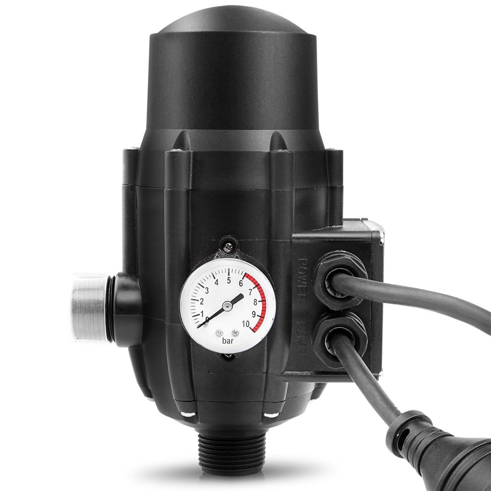 Irrigation Pumps: Giantz Water Pressure Pump Controller Auto Switch Control Electric Electronic Black