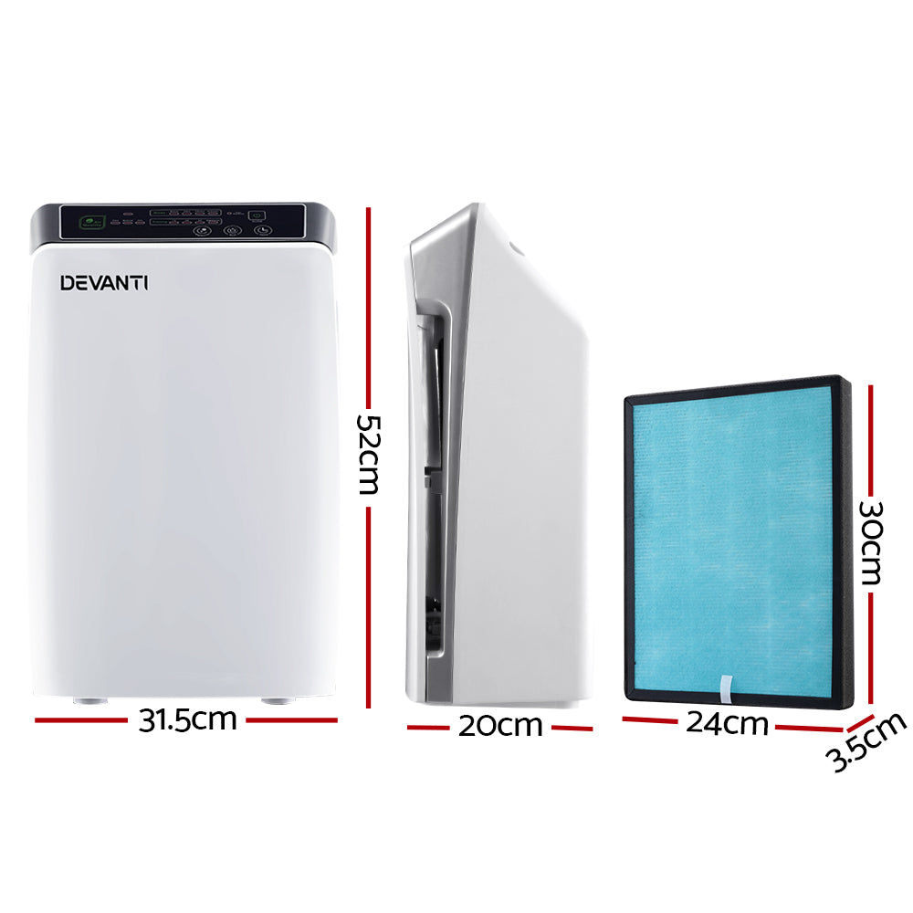 Purifiers: Devanti Air Purifier 4 Stage HEPA w/Replacement Filter