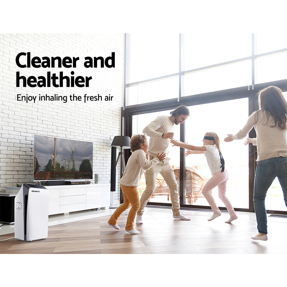 Purifiers: Devanti Air Purifier 4 Stage HEPA w/Replacement Filter