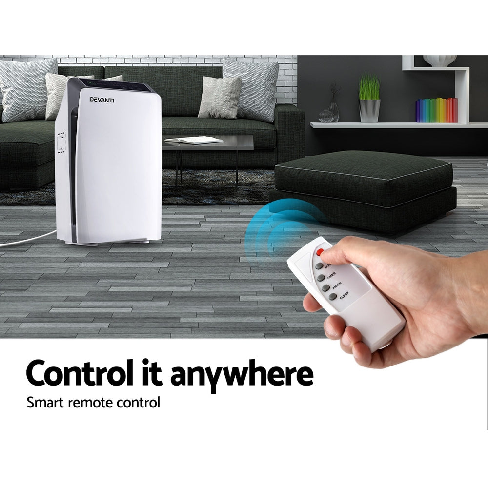 Purifiers: Devanti Air Purifier 4 Stage HEPA Filter
