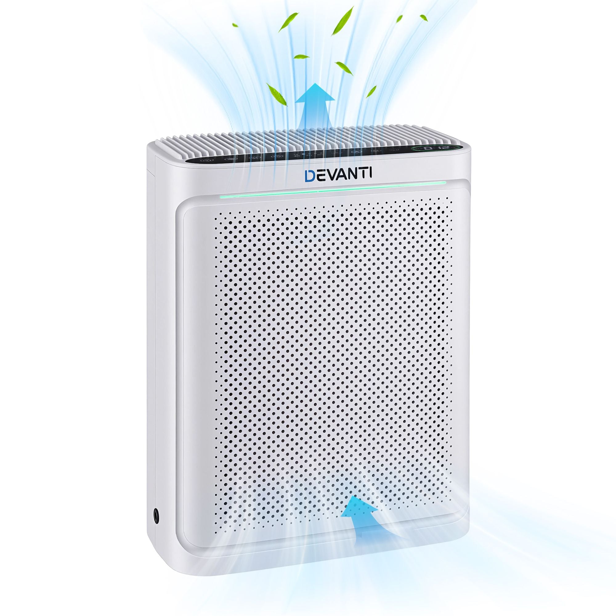 Devanti Air Purifier HEPA Air Cleaner Digital Display Bedroom White