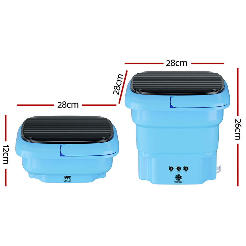 Washing Machines: Devanti Portable Washing Machine 4.5L Blue