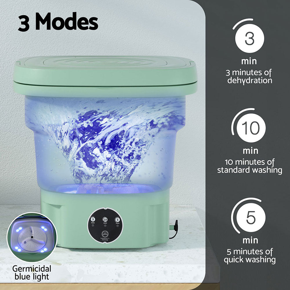 Greenhouses & Accessories: Devanti Portable Washing Machine 8L Green