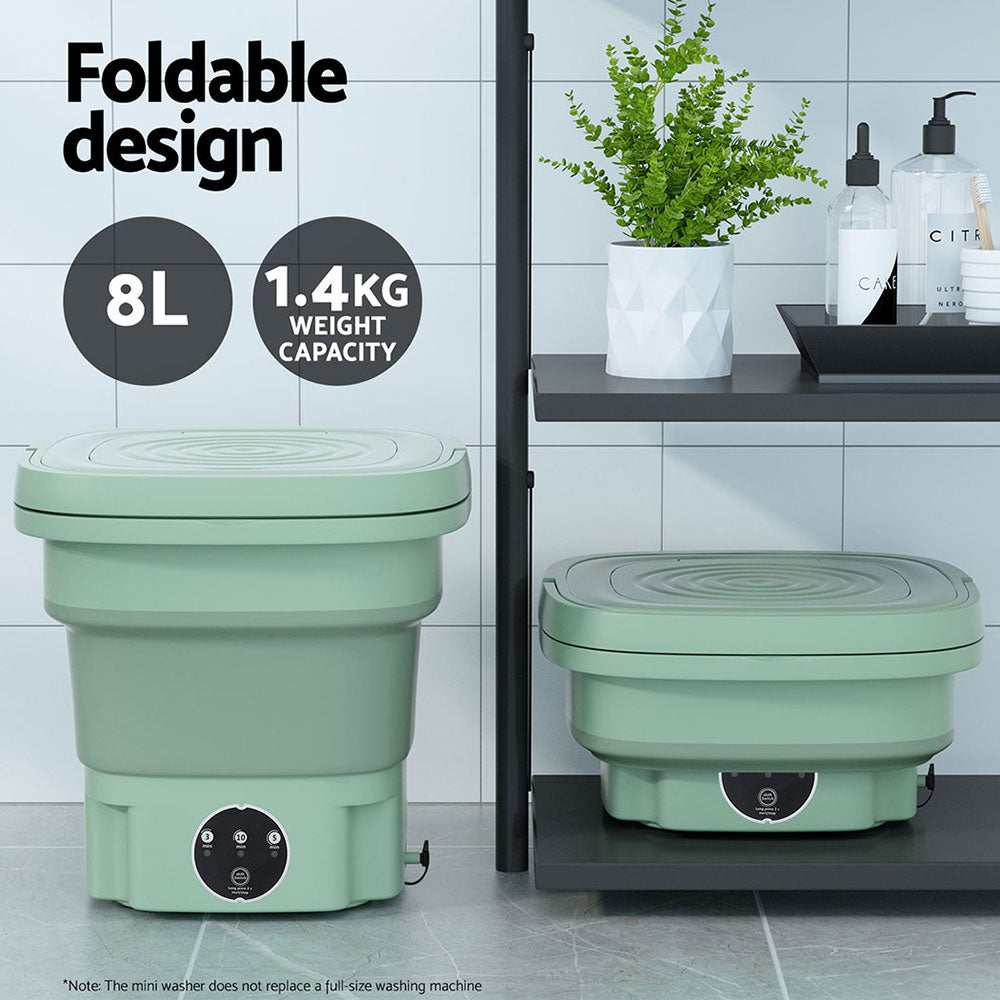 Greenhouses & Accessories: Devanti Portable Washing Machine 8L Green